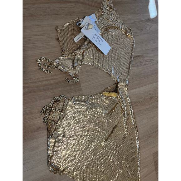 Bronx and Banco Xenia One Shoulder Dress in Gold XS - Picture 7 of 11